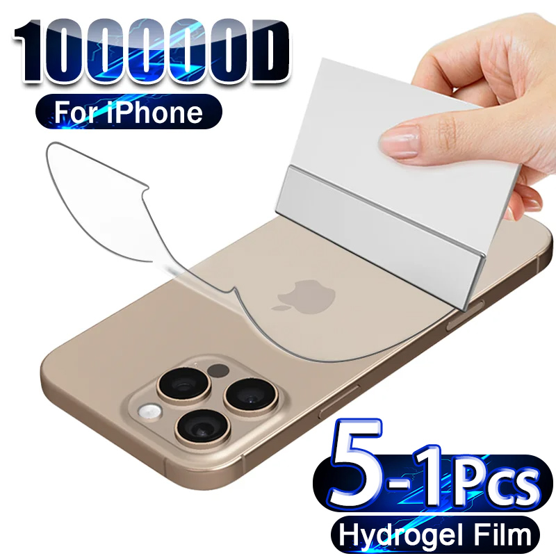 Tech Accessories Phone - 5-1 قطعة هيدروجيل فيلم آيفون 16