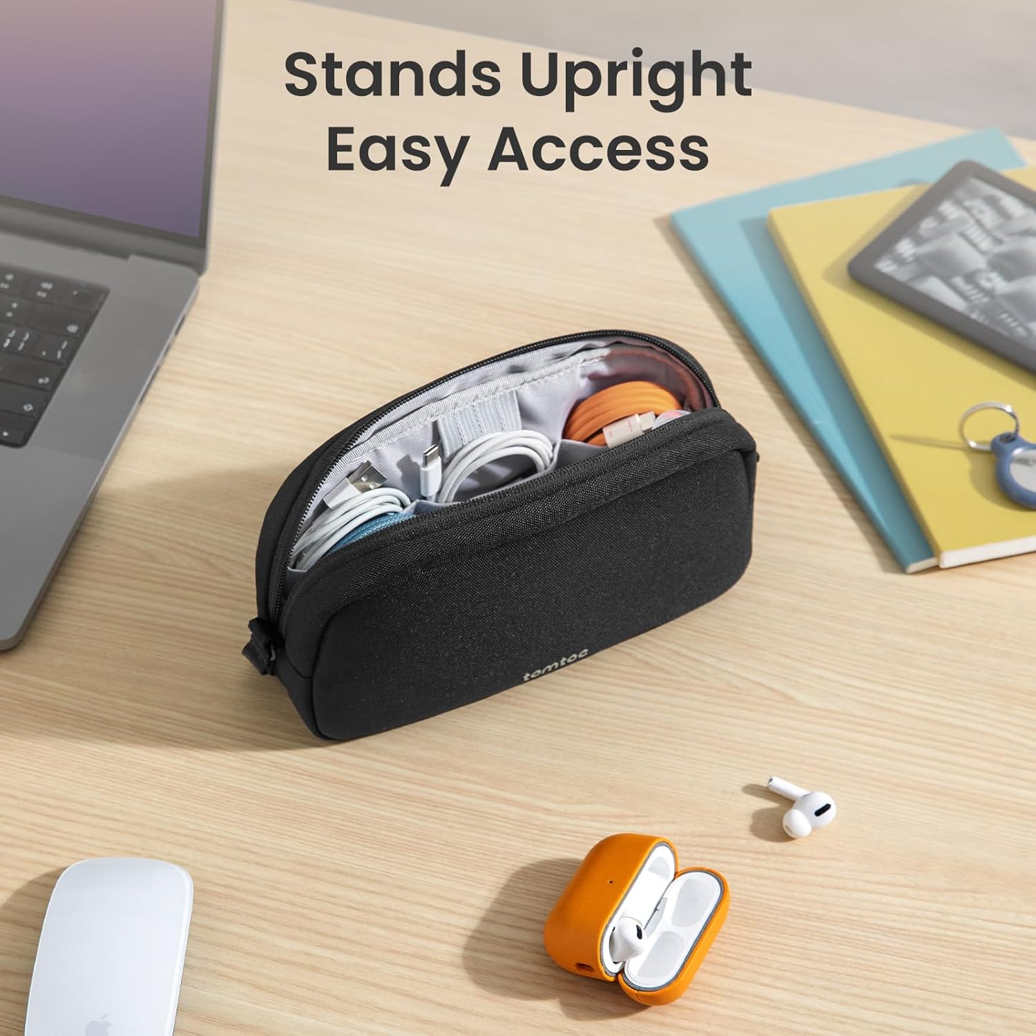 Tech Accessories Travel Organizer Pouch - حقيبة سفر لتنظيم الإلكترونيات مقاومة للماء،