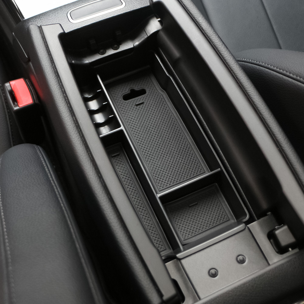 Tech Car Accessories - مسند ذراع السيارة صندوق تخزين صينية