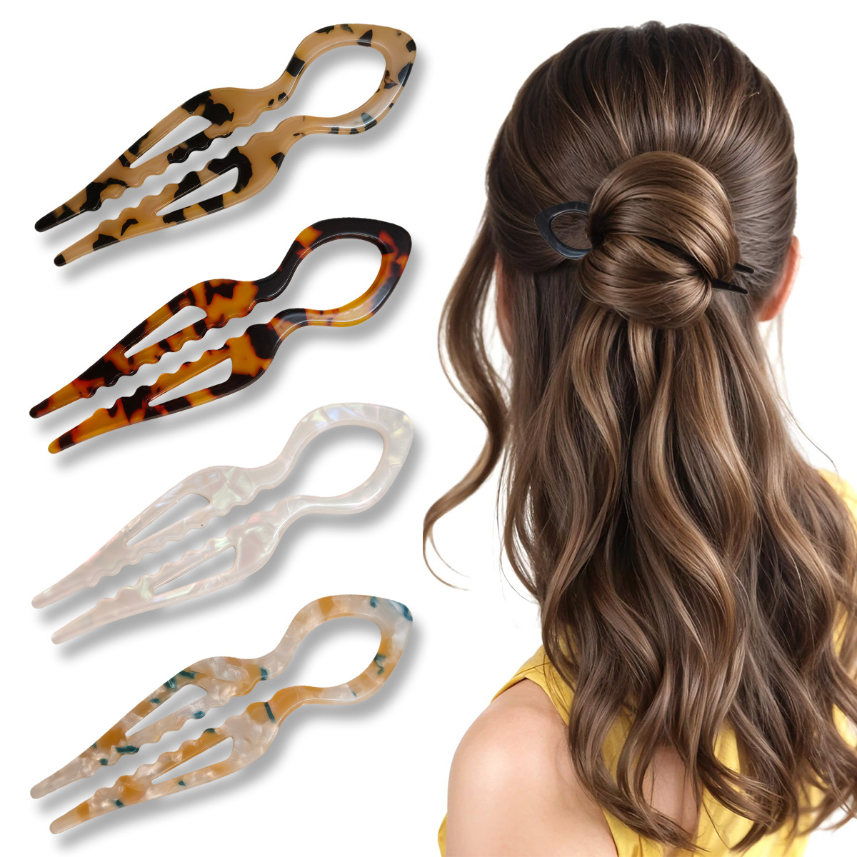 U-شكل الشعر العصي السلحفاة الا - مراجعة Tech Hair Accessories وسعره