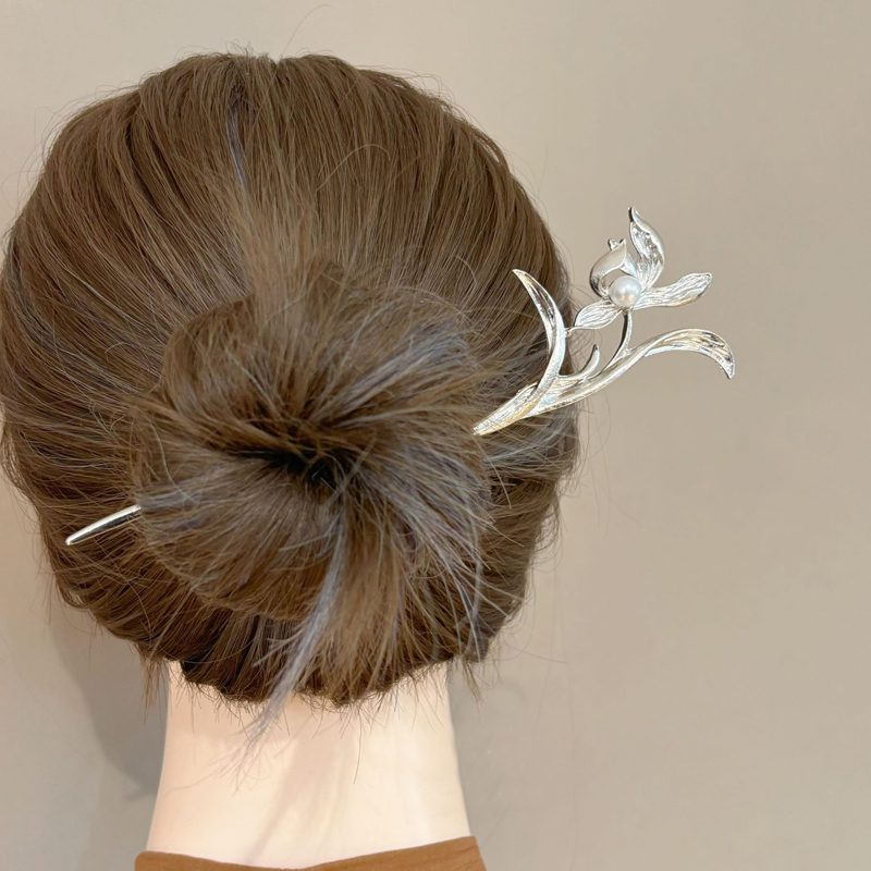 دبوس شعر أوركيد فضي على الطراز - مراجعة Tech Hair Accessories وسعره