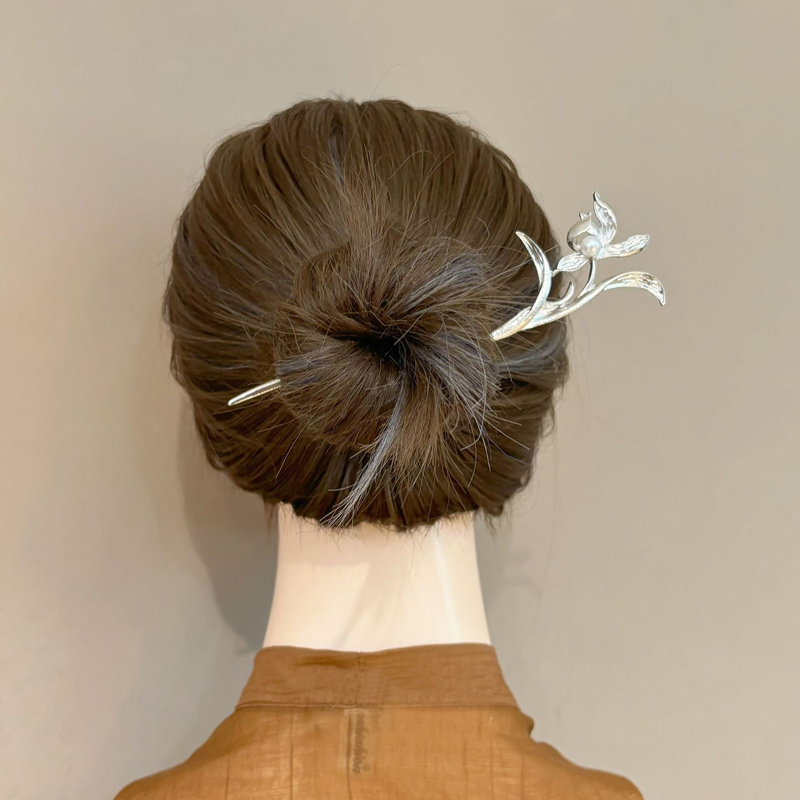 دبوس شعر أوركيد فضي على الطراز - مراجعة Tech Hair Accessories وسعره