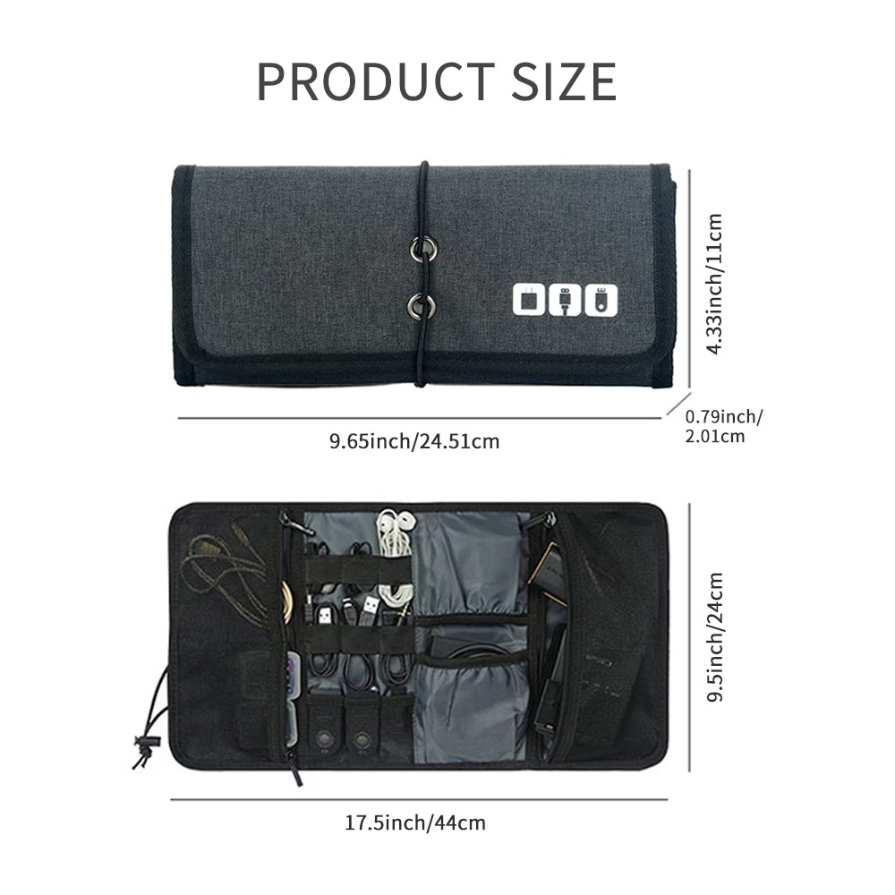 حقيبة سلك منظم إلكتروني، شاحن  - مراجعة Tech Accessories Travel Organizer Pouch وسعره