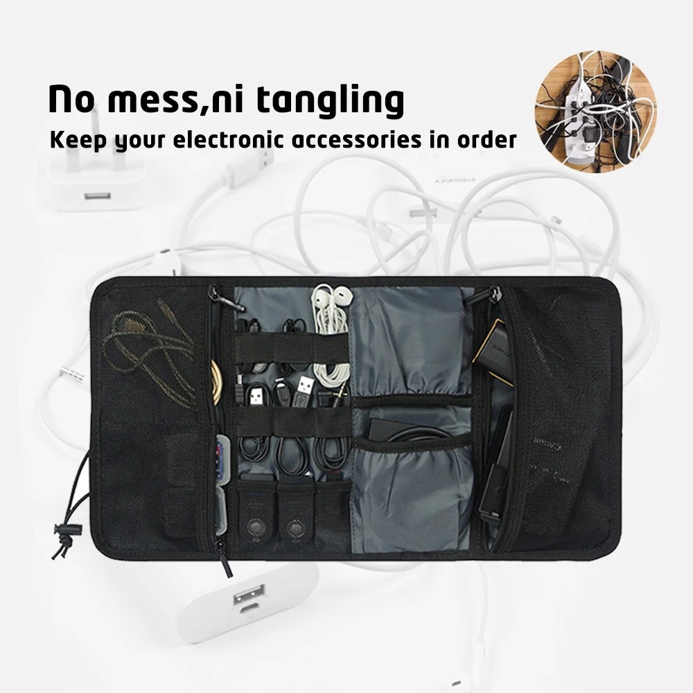 حقيبة سلك منظم إلكتروني، شاحن  - مراجعة Tech Accessories Travel Organizer Pouch وسعره