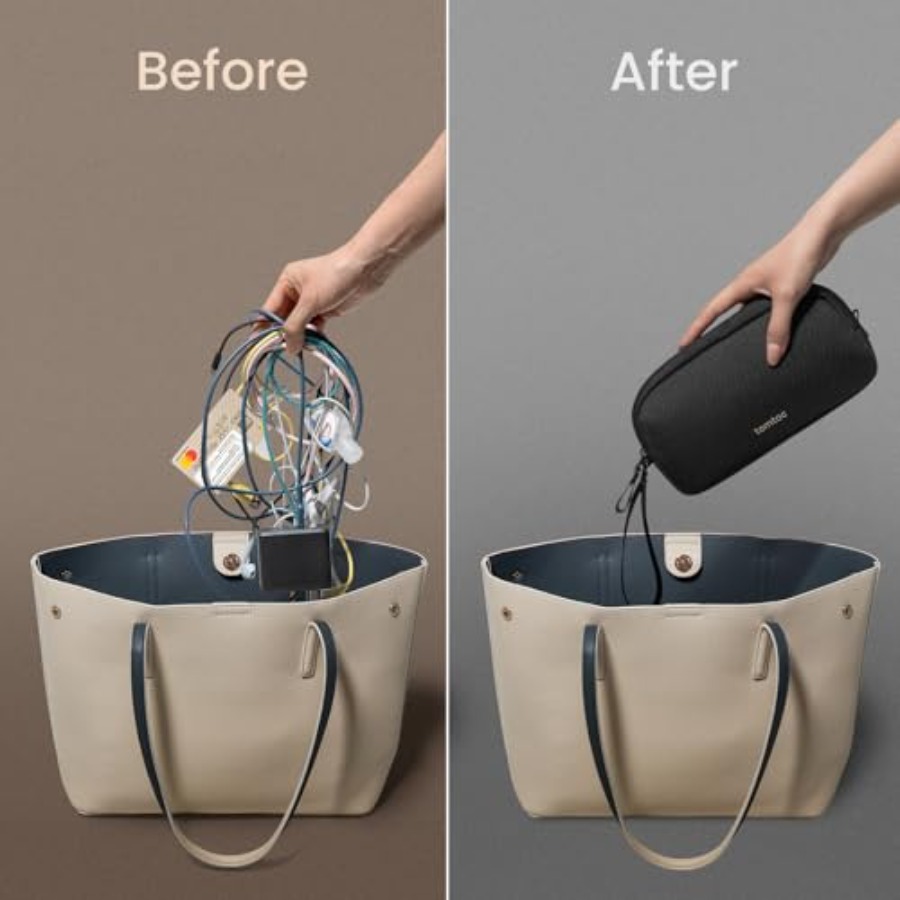 حقيبة سفر لتنظيم الإلكترونيات، - مراجعة Tech Accessories Travel Organizer Pouch وسعره